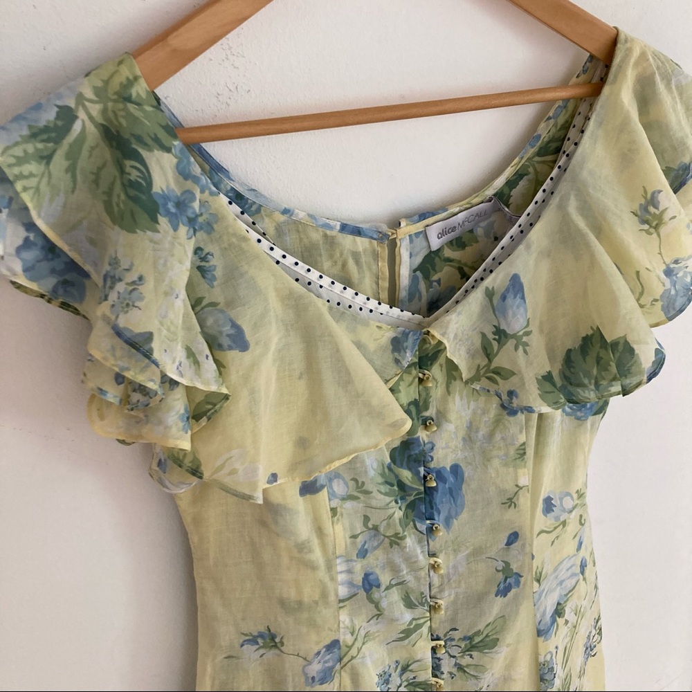 Alice McCall Yellow Floral Off-Shoulder Maxi Dress - Picture 10 of 11